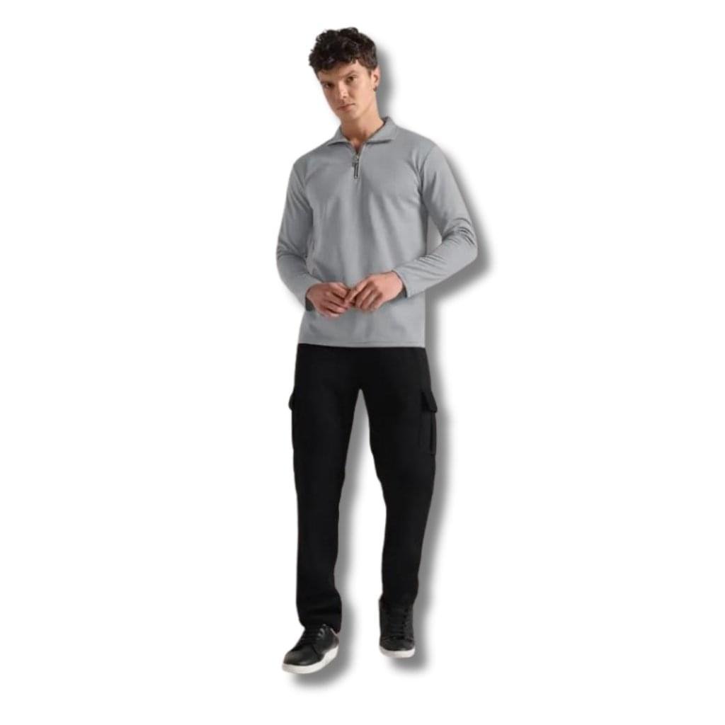 Premium Comfortable 2 PCs Men's Polyester Plain Tracksuit
