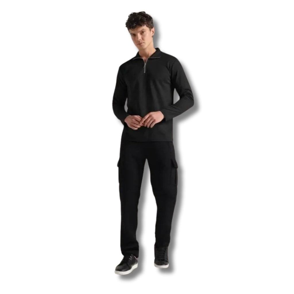 Premium Comfortable 2 PCs Men's Polyester Plain Tracksuit