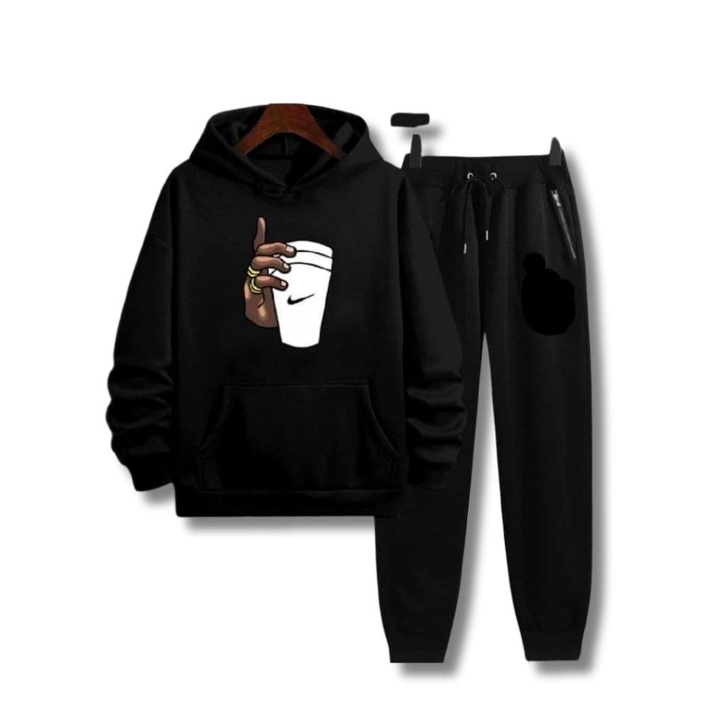 Premium Comfortable Men's Fleece Graphic Sublimation Track Suit - 2 PCs