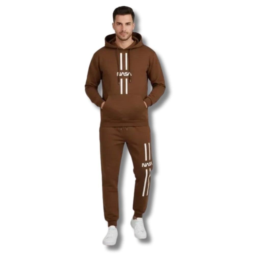 Premium Comfortable 2 PCs Men's Polyester Printed Hoodie Track Suit