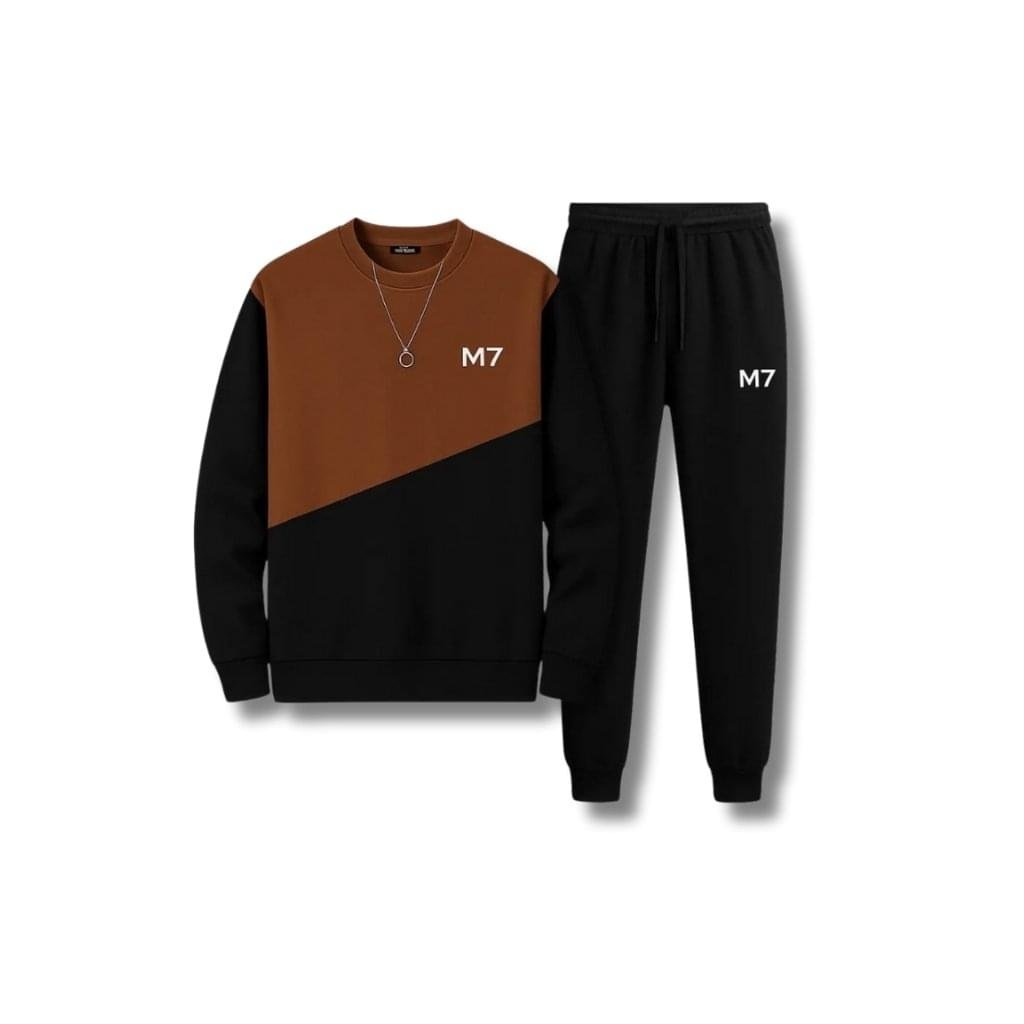 Premium Comfortable 2 PCs Men's Fleece Printed Track Suit