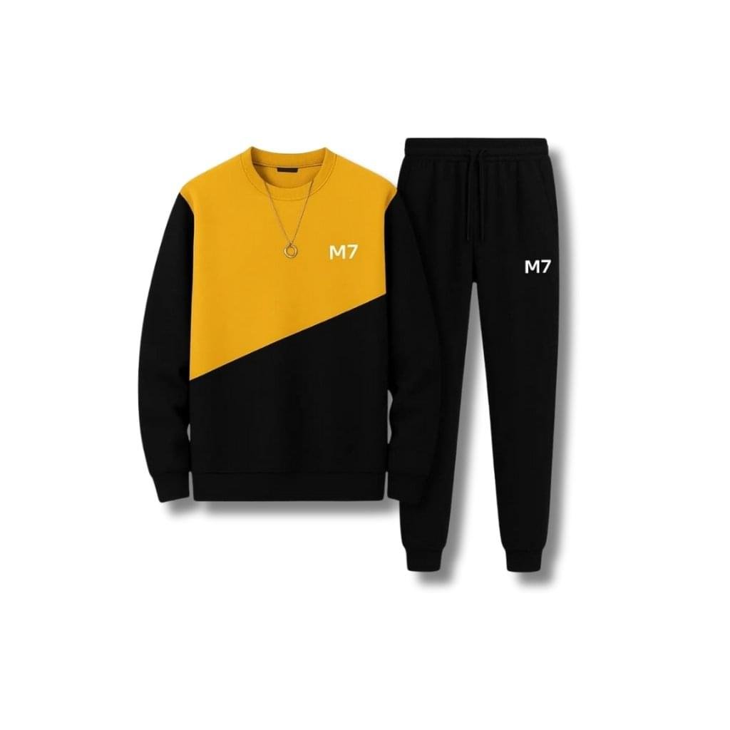 Premium Comfortable 2 PCs Men's Fleece Printed Track Suit
