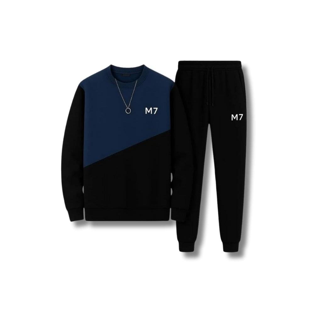 Premium Comfortable 2 PCs Men's Fleece Printed Track Suit