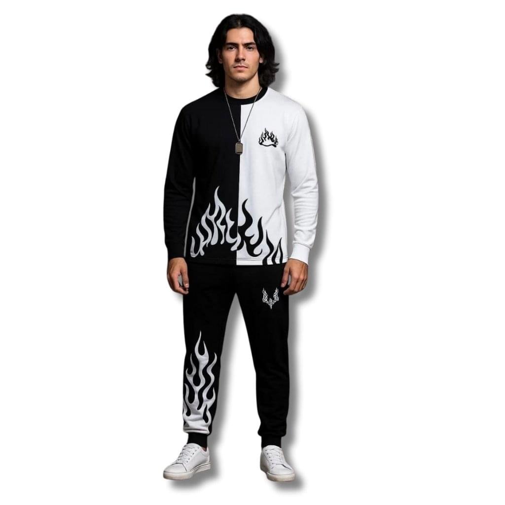 Premium Comfortable 2 PCs Men's Polyester Printed Track Suit