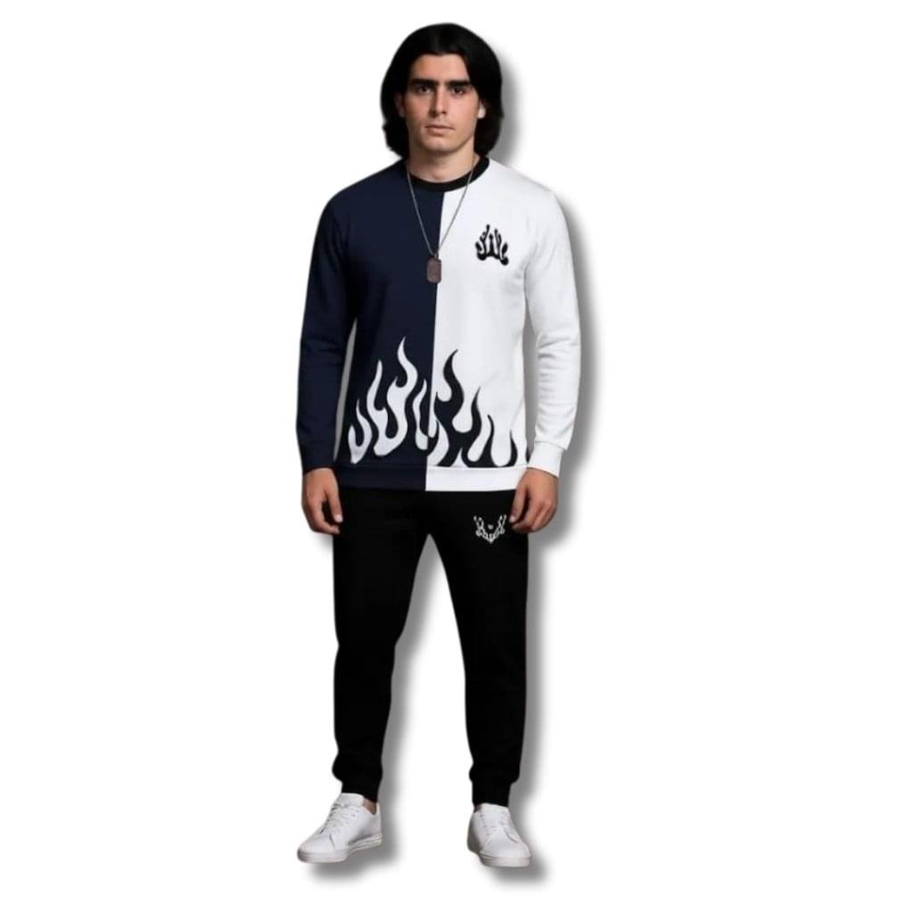 Premium Comfortable 2 PCs Men's Polyester Printed Track Suit