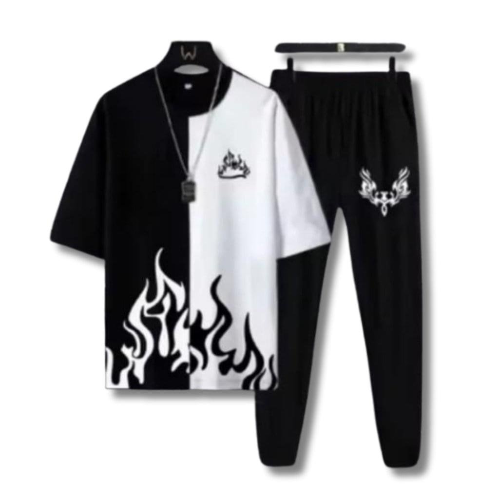 Premium Comfortable 2 PCs Men's Polyester Printed Track Suit